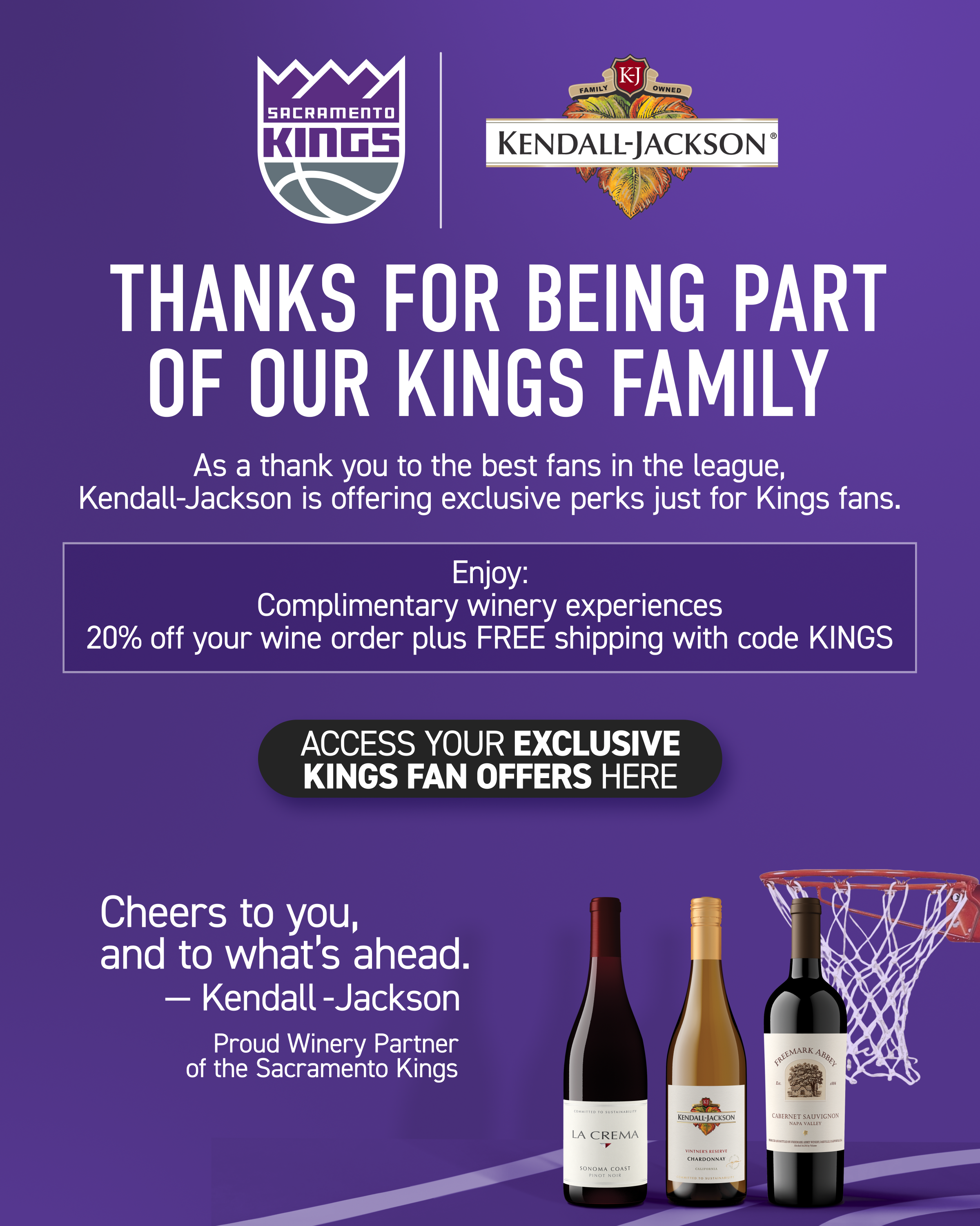 Access Your Exclusive Kings Fan Offers